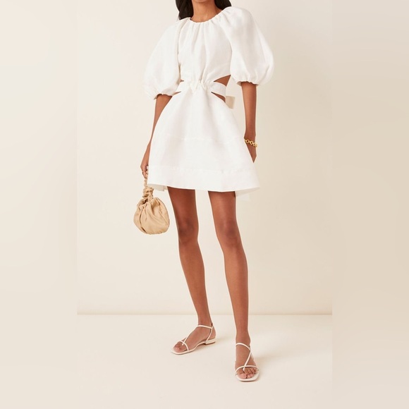 NWT Aje Mimosa Psychedelia Cutout Mini Dress Ivory - Picture 9 of 16